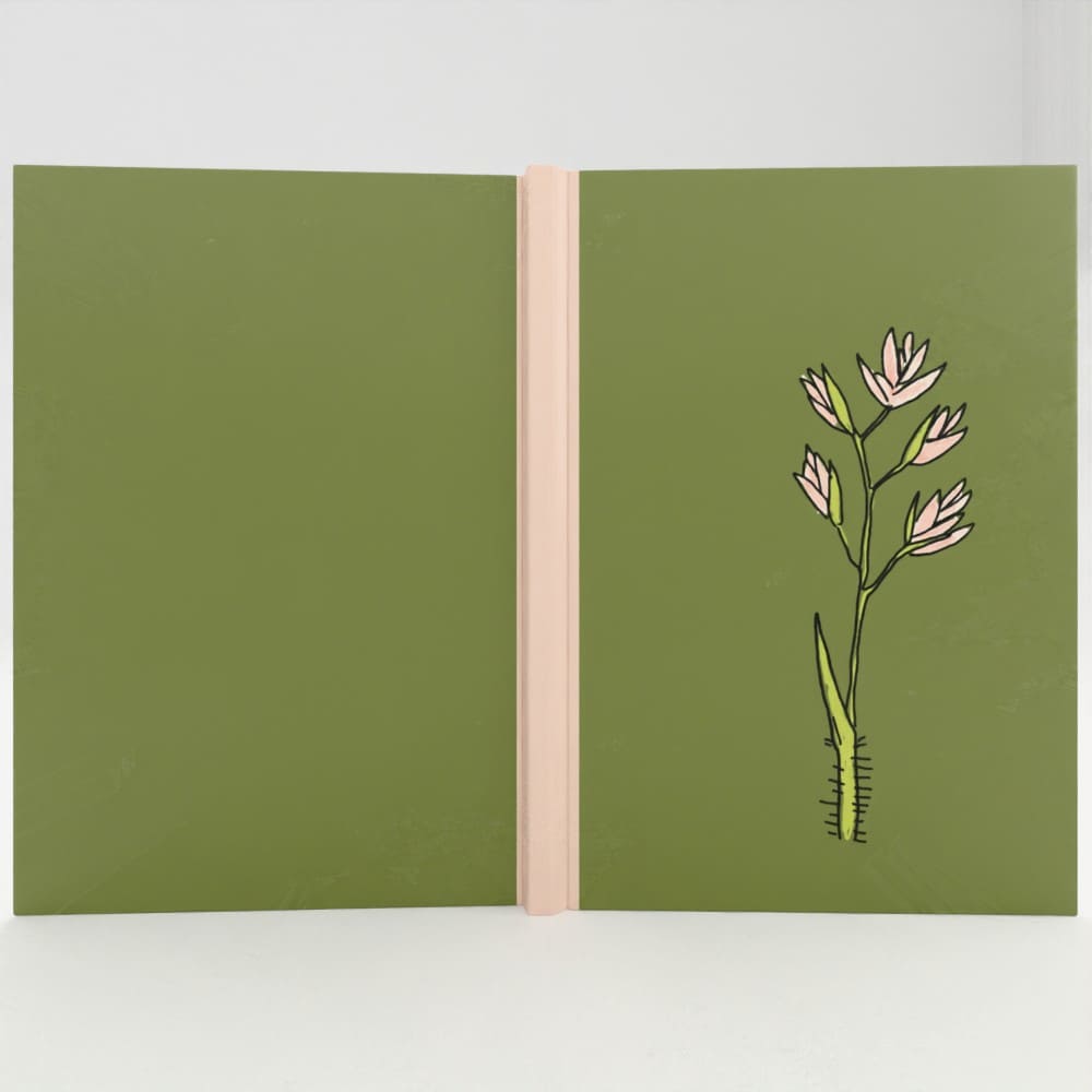 Carnet relié personnalisé et écoresponsable.