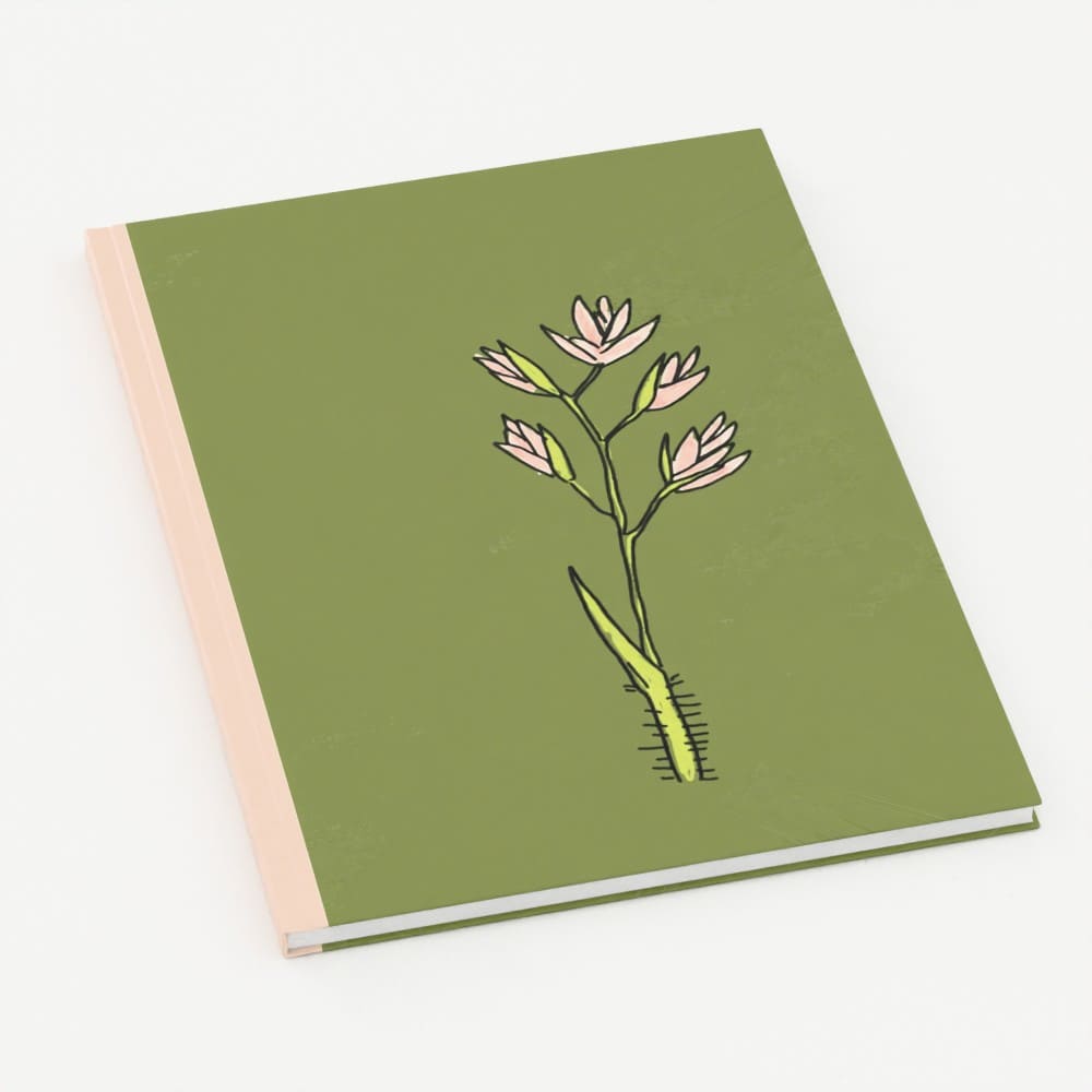 Carnet relié personnalisé et écoresponsable.