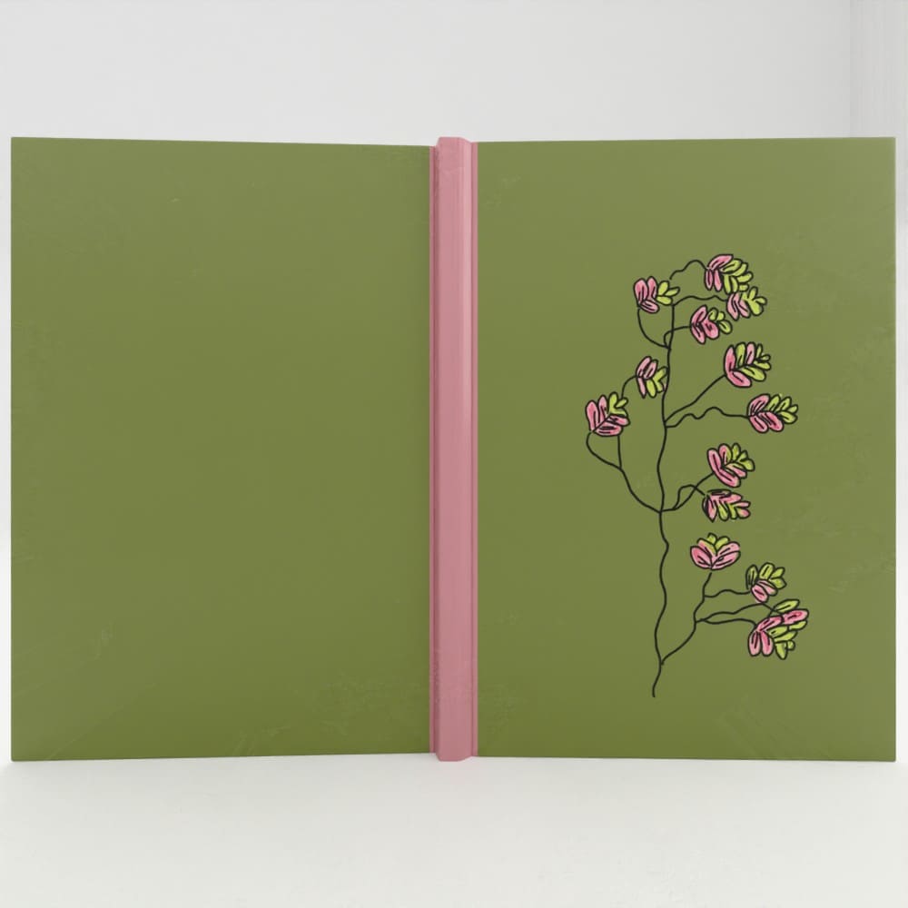 Carnet relié personnalisé et écoresponsable.