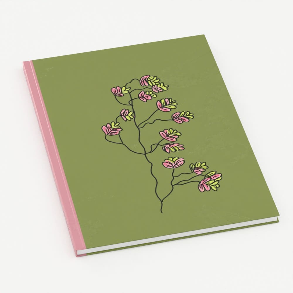 Carnet relié personnalisé et écoresponsable.